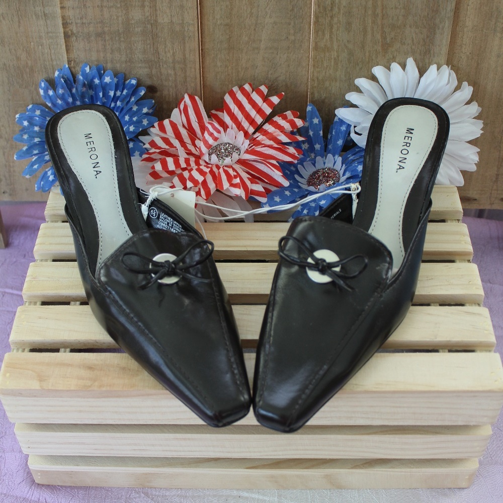 NEW Merona Point Toe Slide Pumps - Picture 2 of 4
